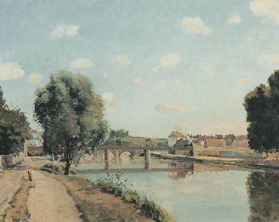 Camille Pissarro Raolway Bridge at Pontoise oil painting picture